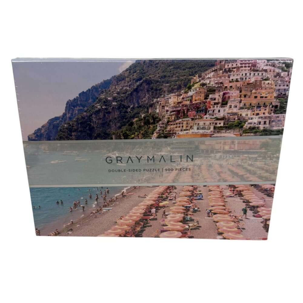 Gray Malin Double-Sided Italy Beach 500-Piece Puzzle Oversized Postcards Sealed
